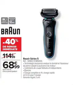 Cora x Carrefour BRAUN Rasoir Séries 5 offre
