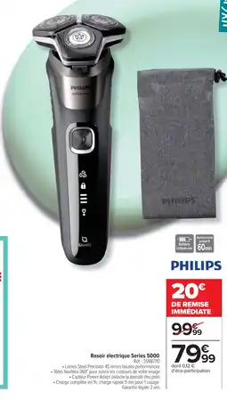 Cora x Carrefour Rasoir électrique Series 5000 offre