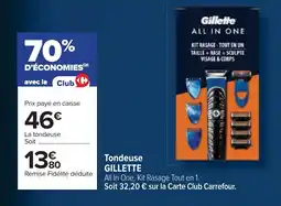 Cora x Carrefour GILLETTE Tondeuse offre