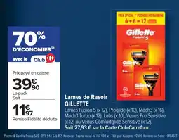 Cora x Carrefour GILLETTE Lames de Rasoir offre