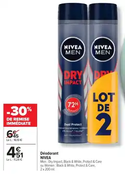 Cora x Carrefour NIVEA Déodorant offre