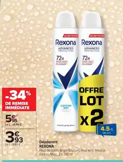 Cora x Carrefour REXONA Déodorant offre
