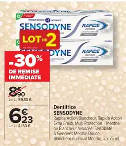 Cora x Carrefour SENSODYNE Dentifrice offre