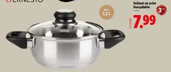 Lidl ERNESTO Faitout en acier inoxydable offre