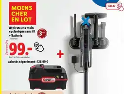 Lidl Aspirateur à main cyclonique sans fil + Batterie offre