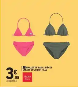 E.Leclerc Maillot de bain 2 pièces enfant ou junior fille offre