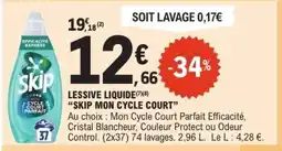 E.Leclerc LESSIVE LIQUIDE SKIP MON CYCLE COURT offre