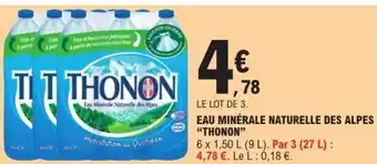 E.Leclerc Eau Minérale Naturelle des Alpes 'Thonon' offre