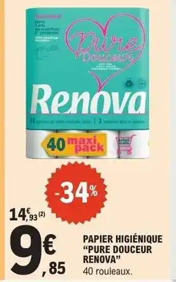 E.Leclerc Papier Hygiénique 'Pure Douceur Renova' offre