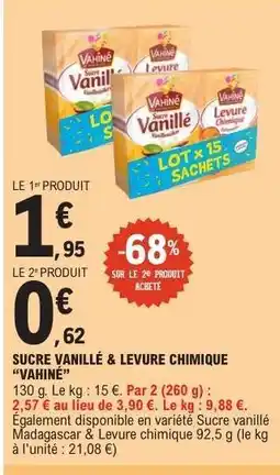E.Leclerc Sucre Vanillé & Levure Chimique 'Vahiné' offre