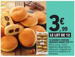 E.Leclerc 12 BEIGNETS PARFUM CHOCOLAT-NOISETTES offre
