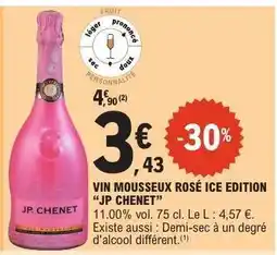 E.Leclerc VIN MOUSSEUX ROSÉ ICE EDITION “JP CHENET” offre