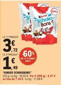 E.Leclerc KINDER Schokobons offre