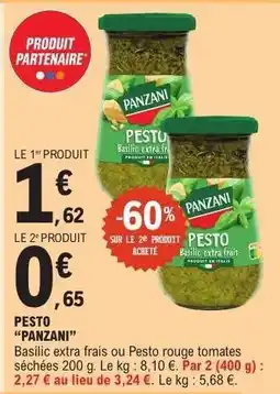 E.Leclerc PESTO “PANZANI” offre