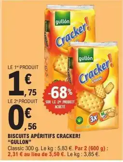 E.Leclerc BISCUITS APÉRITIFS CRACKER! “GULLON” offre