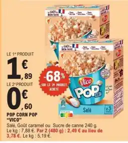 E.Leclerc POP CORN POP VICO offre