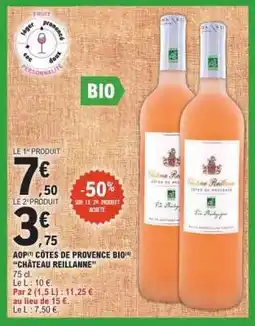 E.Leclerc AOP CÔTES DE PROVENCE BIO 'CHÂTEAU REILLANNE' offre