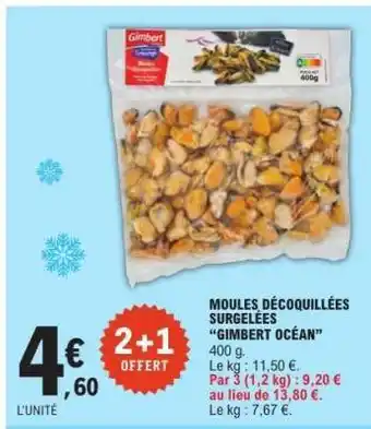 E.Leclerc Moules décoquillées surgelées 'Gimbert Océan' offre