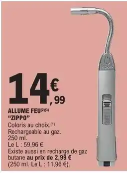 E.Leclerc ALLUME FEU ZIPPO offre