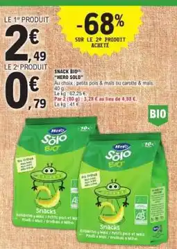 E.Leclerc SNACK BIO HERO SOLO offre