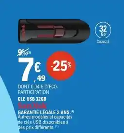 E.Leclerc CLE USB 32GB SanDisk offre