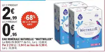 E.Leclerc Eau Minérale Naturelle Wattwiller offre