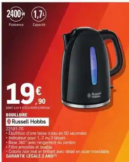 E.Leclerc Bouilloire 'Russell Hobbs' offre