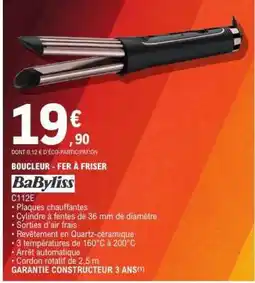 E.Leclerc Boucleur - Fer à friser BaByliss C112E offre