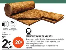 E.Leclerc PANNEAUX LAINE DE VERRE offre