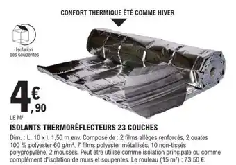 E.Leclerc ISOLANTS THERMORÉFLECTEURS 23 COUCHES offre