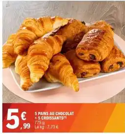 E.Leclerc 5 Pains au chocolat + 5 Croissants offre