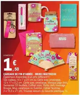 E.Leclerc CADEAUX DE FIN D’ANNÉE - MERCI MAITRESSE offre