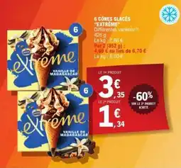 E.Leclerc 6 Cônes Glacés 'Extrême' offre