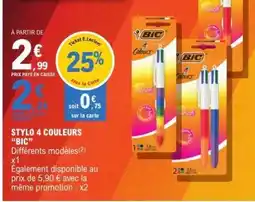 E.Leclerc Stylo 4 Couleurs Bic offre