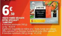 E.Leclerc TRUITE FUMÉE DÉLICATE OFFRE SPÉCIALE 'LABEYRIE' offre