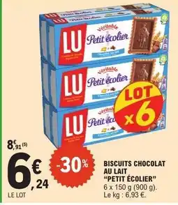 E.Leclerc BISCUITS CHOCOLAT AU LAIT 'PETIT ÉCOLIER' offre