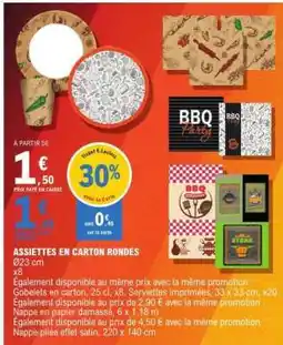 E.Leclerc ASSIETTES EN CARTON RONDES offre