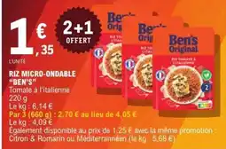 E.Leclerc Riz micro-ondable Ben's offre