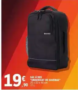 E.Leclerc SAC À DOS UNDERSEAT DE SAVEBAG offre