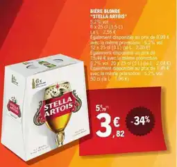 E.Leclerc BIÈRE BLONDE STELLA ARTOIS offre