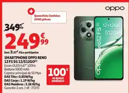 Auchan SMARTPHONE OPPO RENO 12 FS 5G 12/512GO offre