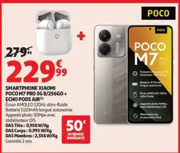 Auchan SMARTPHONE XIAOMI POCO M7 PRO 5G 8/256GO + ECHO PODS AIR offre