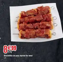 Carrefour Brochettes de porc mariné far west offre