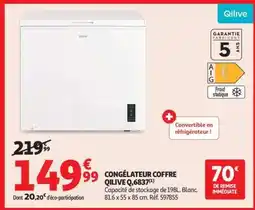Auchan CONGÉLATEUR COFFRE QILIVE Q.6837 offre