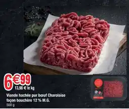 Carrefour Viande hachée pur bœuf Charolaise façon bouchère 12 % M.G offre