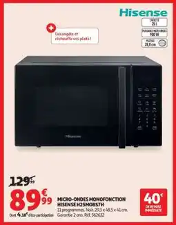 Auchan MICRO-ONDES MONOFONCTION HISENSE H25MOBS7H offre