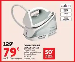 Auchan Calor Centrale Vapeur Sv4112 offre