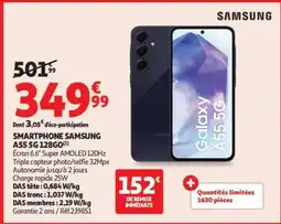 Auchan Smartphone Samsung A55 5G 128Go offre