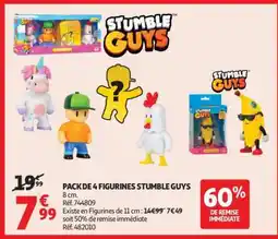Auchan PACK DE 4 FIGURINES STUMBLE GUYS offre