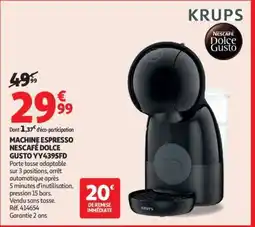 Auchan Machine Espresso Nescafé Dolce Gusto Yy4395Fd offre